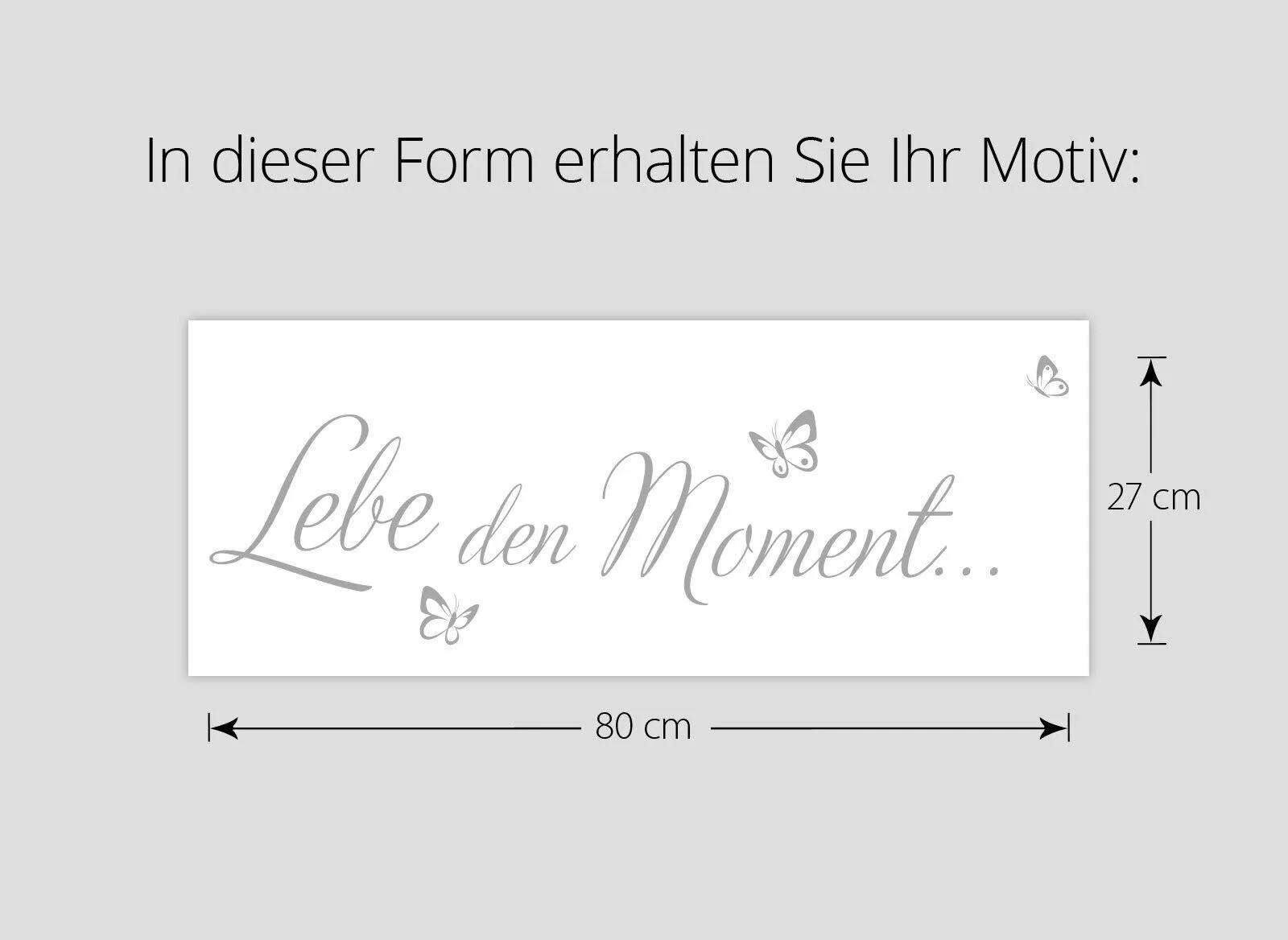 Наклейка на стіну W3481 Lebe den Moment 80 x 27 см Чорний, фото №4 Наклейка на стіну W3481 Lebe den Moment 80 x 27 см Чорний, фото №4