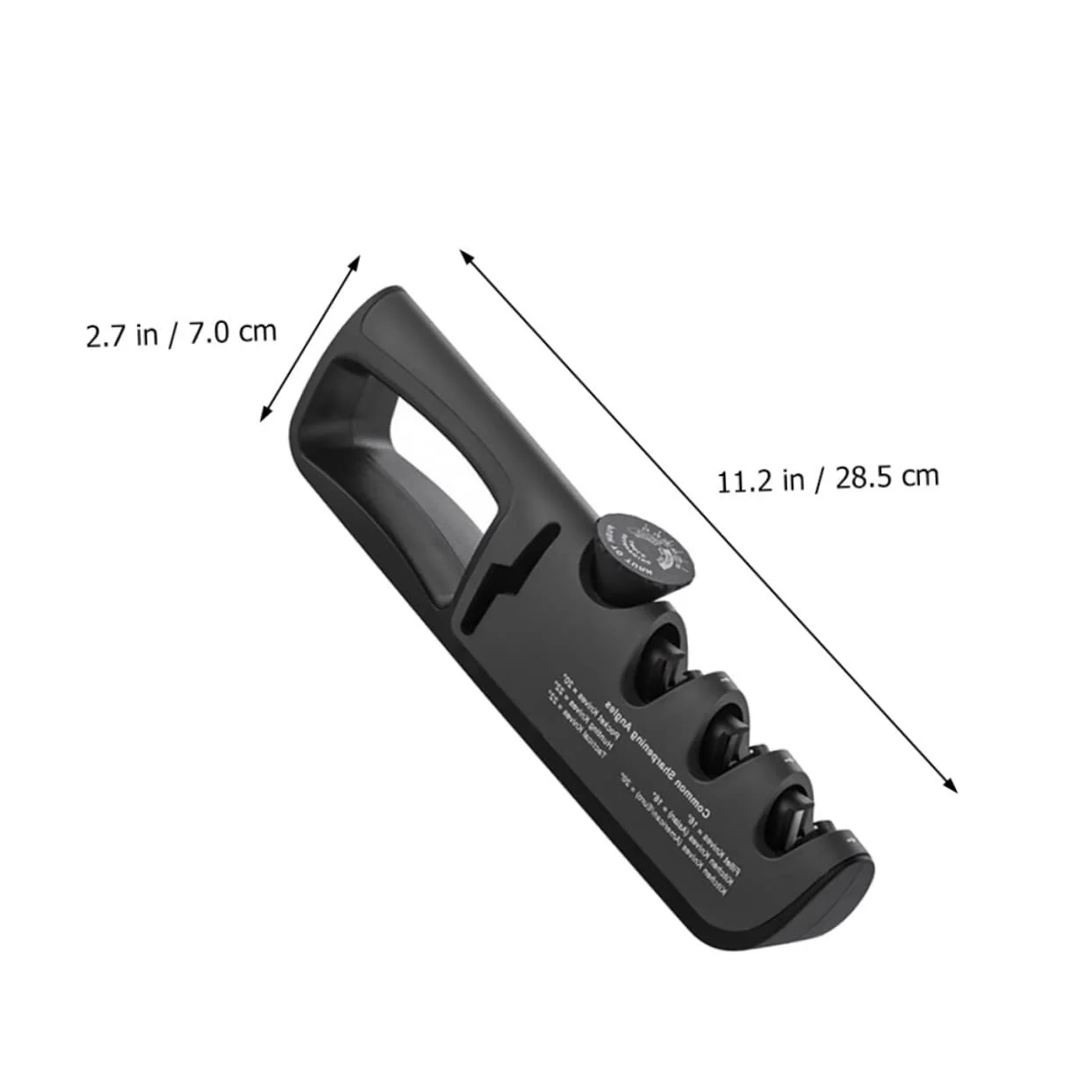 Точилка для ножей Mobestech ручная ABS черная, фото №8