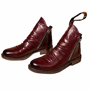 Челсі черевики Remxi Шкіряні черевики з подвійною бічною блискавкою ціна на synthetic.ua - Фото 1 Челсі черевики Remxi Шкіряні черевики з подвійною бічною блискавкою synthetic.ua - Фото 1