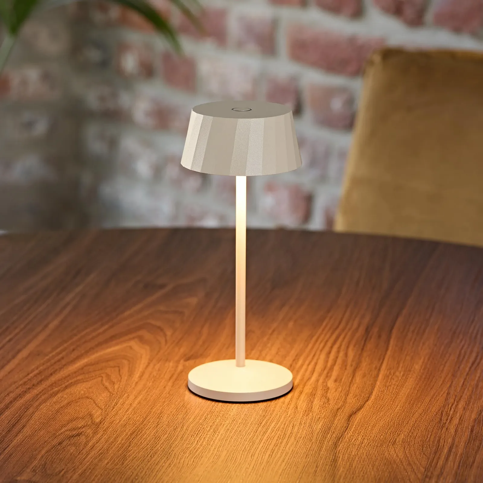 Настільна лампа SIGOR Facetta Thin LED Акумуляторна Бездротова Димована FlexMood (2200 K/2700 K) IP44 Beige, фото №2