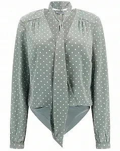 Жіноче боді-блуза GUESS JEANS / Оливкове / Розмір S - Фото 1