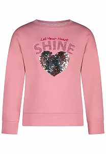 Футболка SALT AND PEPPER для девочек с цветными реверсивными блестками в форме сердца (1 шт. в упаковке) synthetic.ua - Фото 1