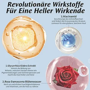 Тканевая Маска для Лица RAZUYEN Glow Effect (10 шт. в упаковке) с Розовой Водой, Ниацинамидом и Гиалуроновой Кислотой для Сухой, Бледной и Матовой Кожи, Восстанавливающая Увлажняющая Маска synthetic.ua - Фото 1