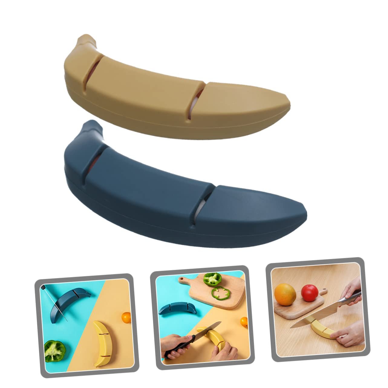 Точильный камень Mobestech кухонный ручной в форме банана нековзная конструкция, фото №7