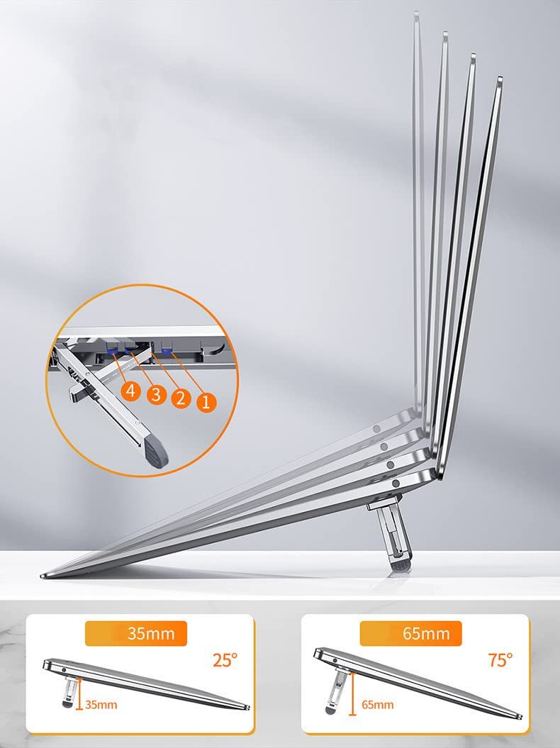 Складная металлическая подставка для ноутбука с регулируемой высотой, охлаждающая подставка, фото №2 Складная металлическая подставка для ноутбука с регулируемой высотой, охлаждающая подставка, фото №2