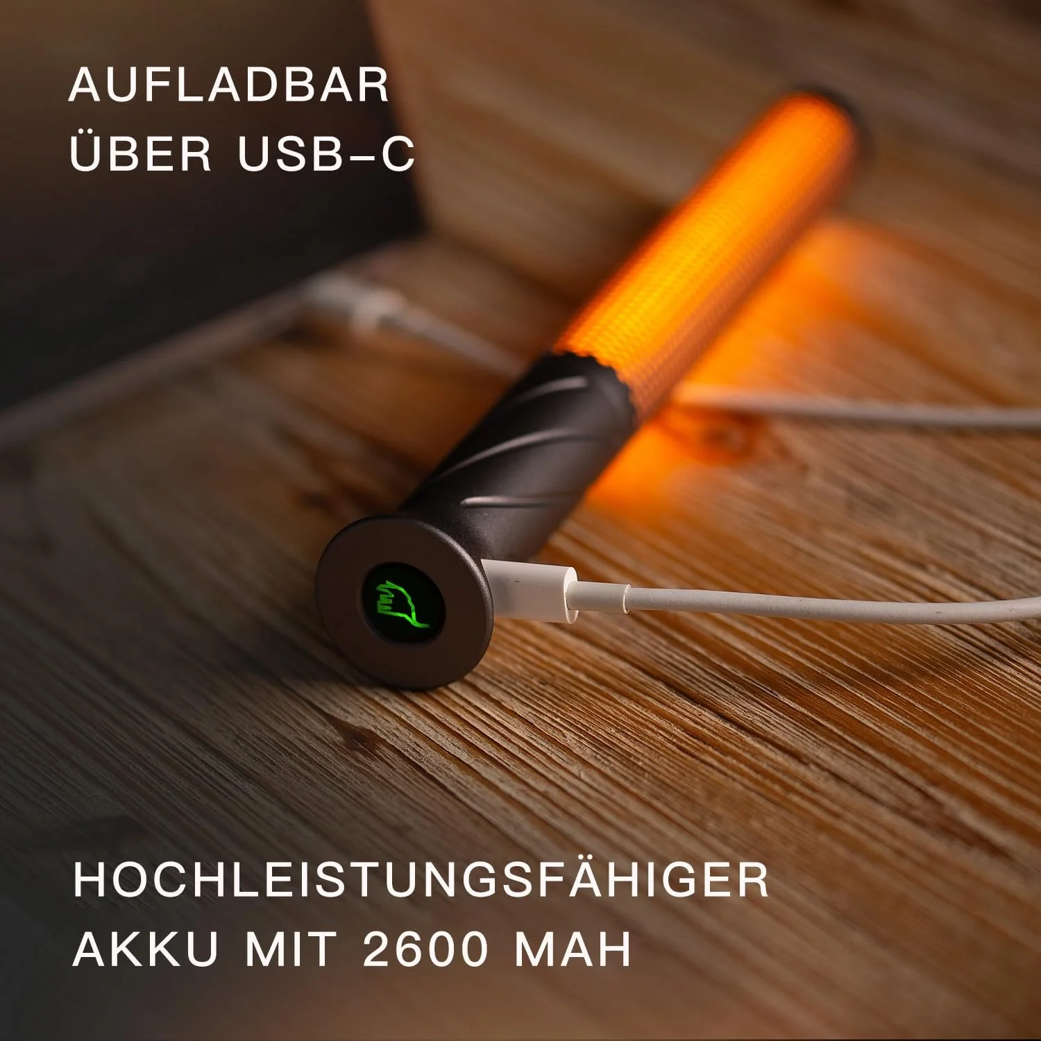 Настільна лампа phonar LED Акумуляторна 2600 мАг Бездротова Ефект свічки 2 режими Димування Space Grey, фото №5