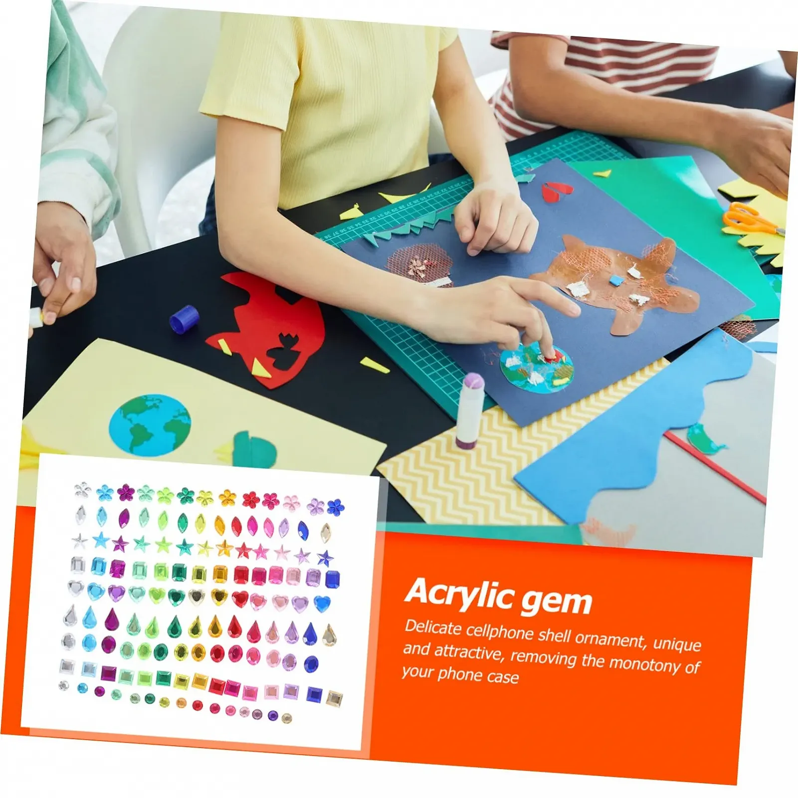 Стрази FRCOLOR Плоскі Креативні Різні форми Барвисті для чохлів телефонів, виробів ручної роботи, фото №8