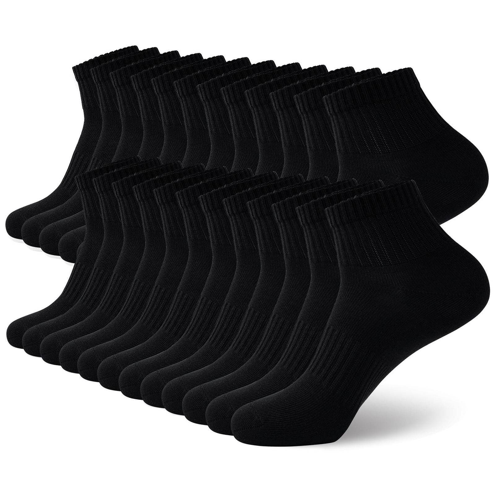 Носки для бега Женские/Мужские Тренировочные Носки 12 пар Хлопковые Дышащие Носки до щиколотки, фото №1
