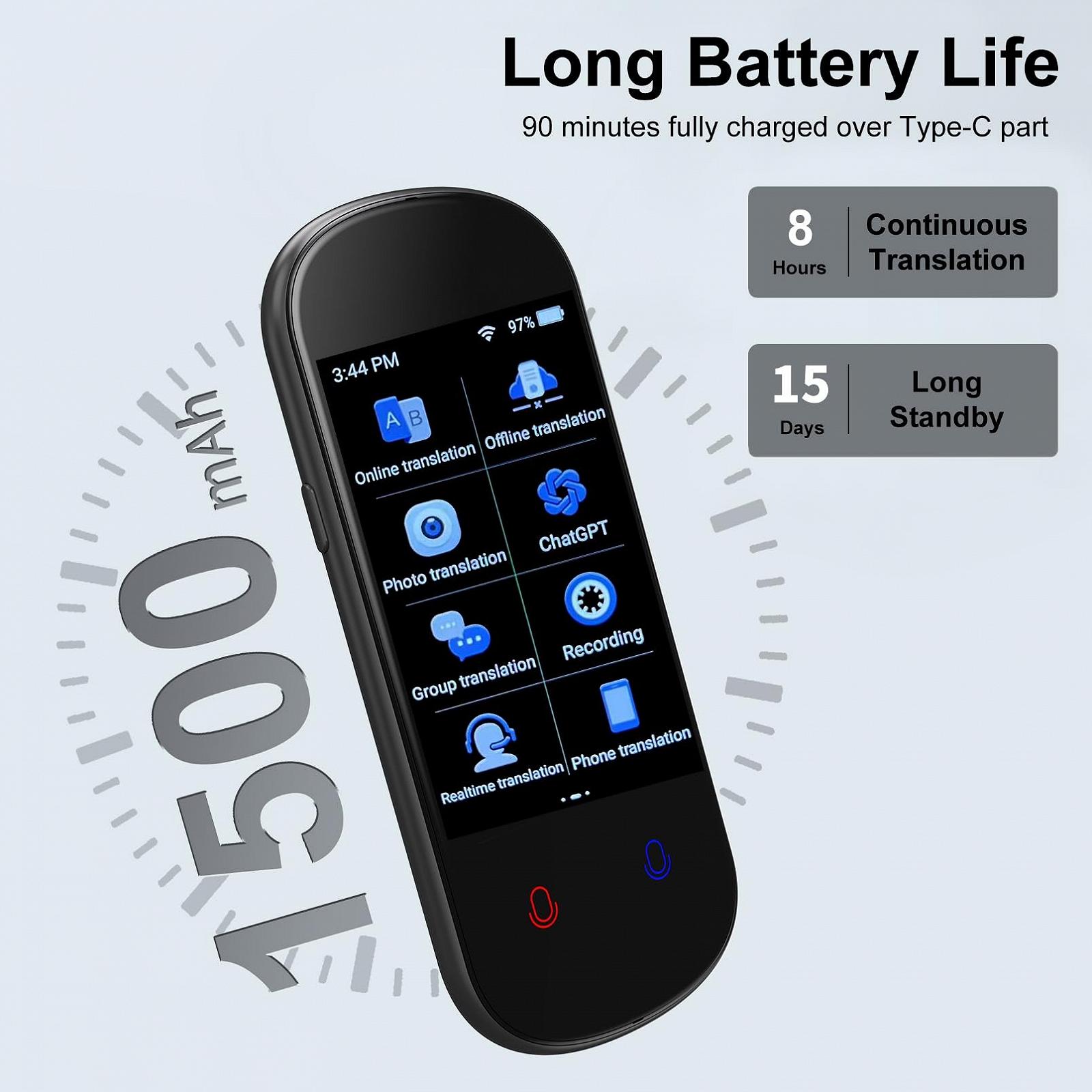 Пристрій для голосового перекладу AI Z2, фото №7