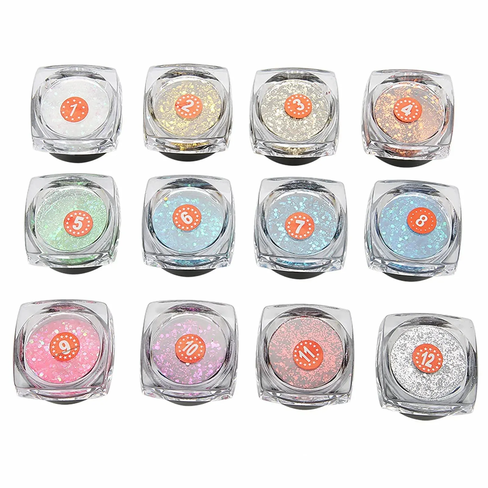 Блестки для ногтей Золотые хлопья для ногтей Геометрические наклейки для украшения ногтей Блестки для лака для ногтей Советы для маникюра для макияжа, фото №6