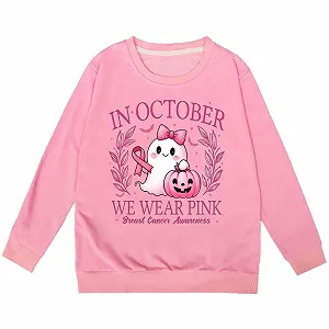 Свитшот для девочки с принтом на Хэллоуин, с длинными рукавами, круглым вырезом, повседневный пуловер для осени и зимы, праздничная одежда synthetic.ua - Фото 1