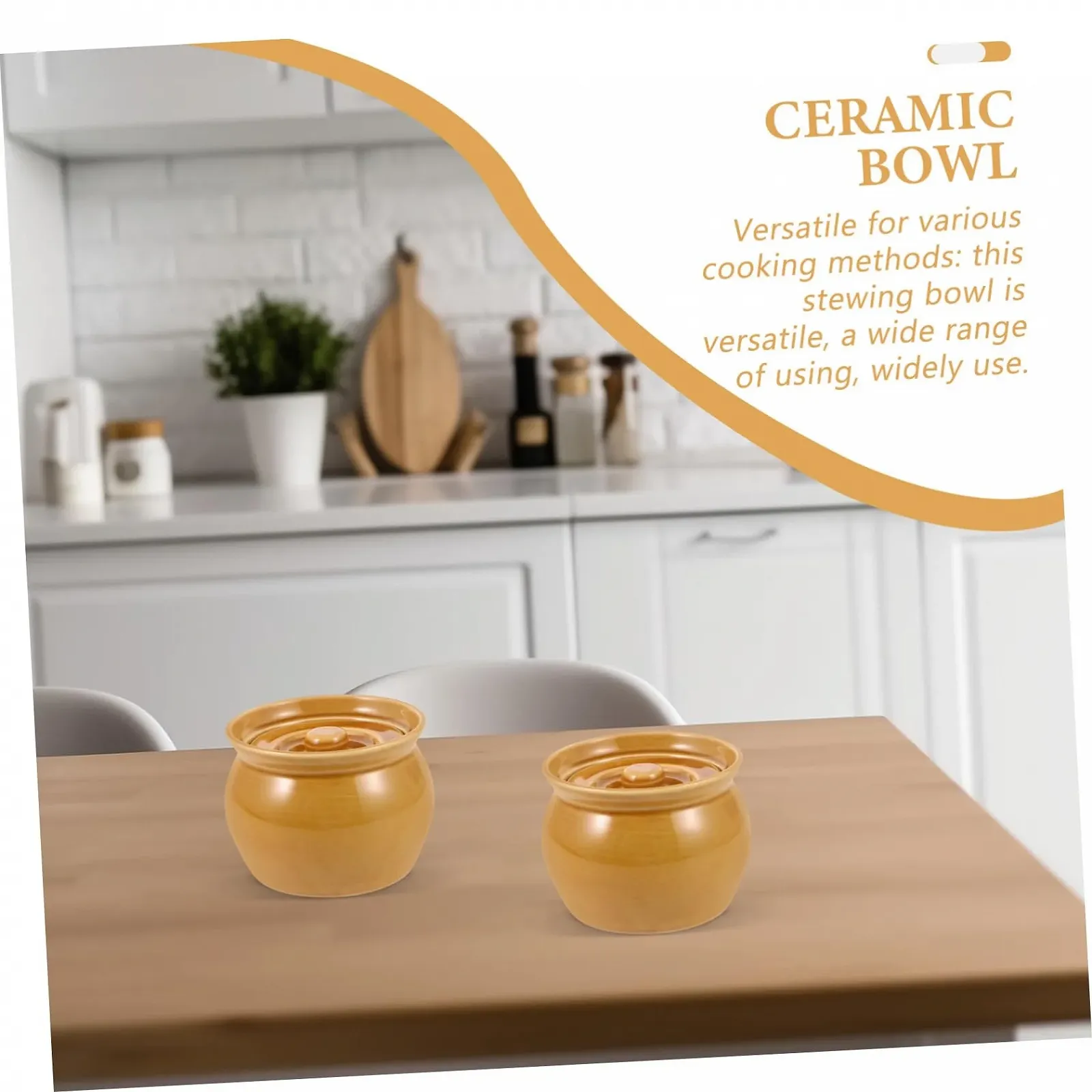 Набор горшков для тушения Alipis 4 шт. керамических с крышками маленькие, фото №7