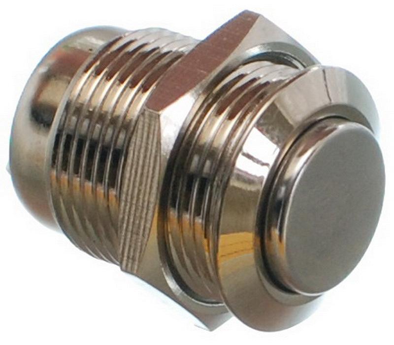 Кнопка антивандальна VJ Parts d18mm стрижка 16mm h23mm 2 позиції контакту, фото №1