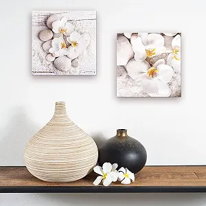 Скляна картина Artissimo AG2072 A White Sence II Orchids 30x30 см synthetic.ua - Фото 1
