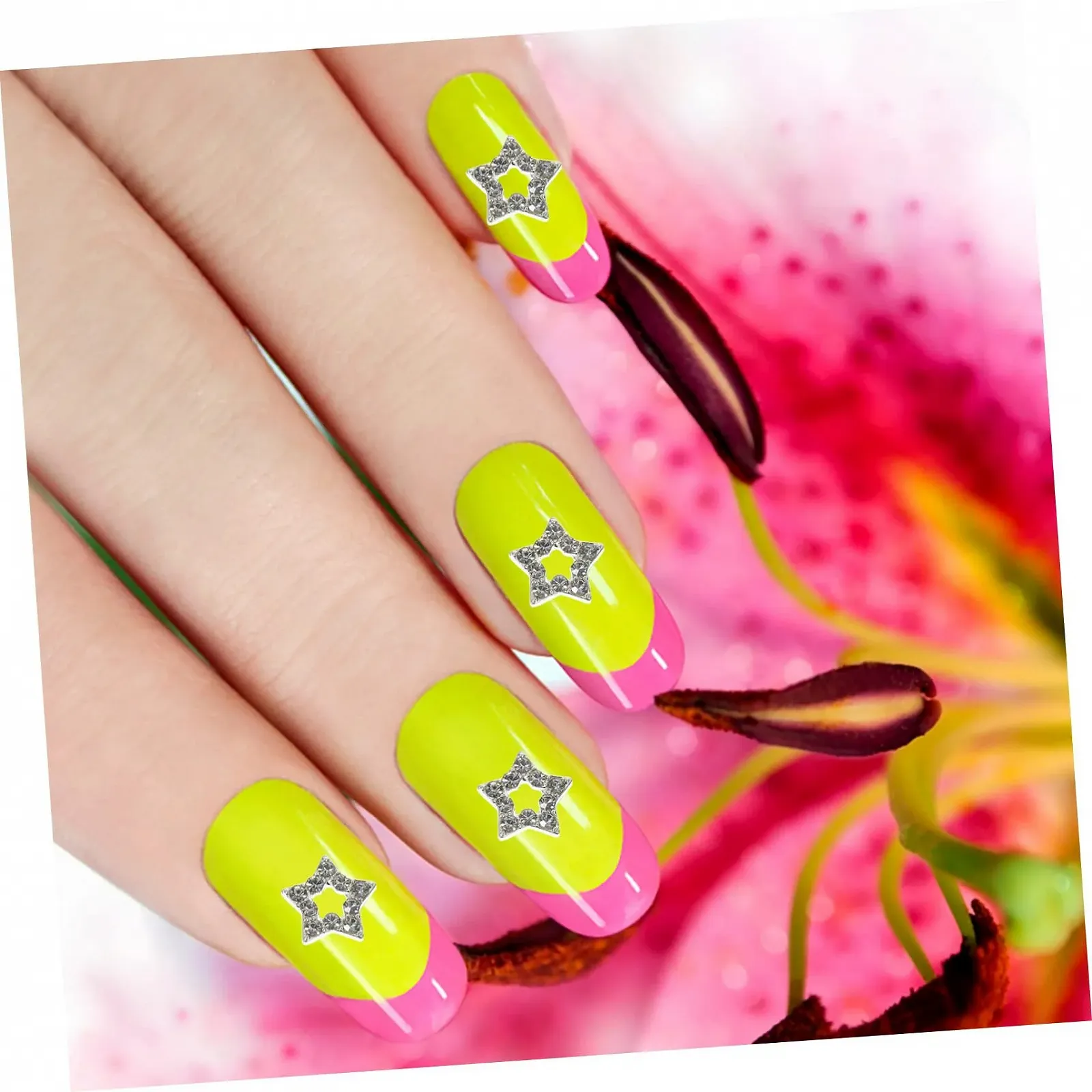 Подвески для ногтей POPETPOP 12 шт. Звездообразные декоративные подвески с драгоценными камнями для маникюра, фото №2