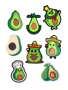 Джибітси авокадо avocado Jibbitz 8 шт аксесуари крокс прикраса Dz_121_2 - Фото 1