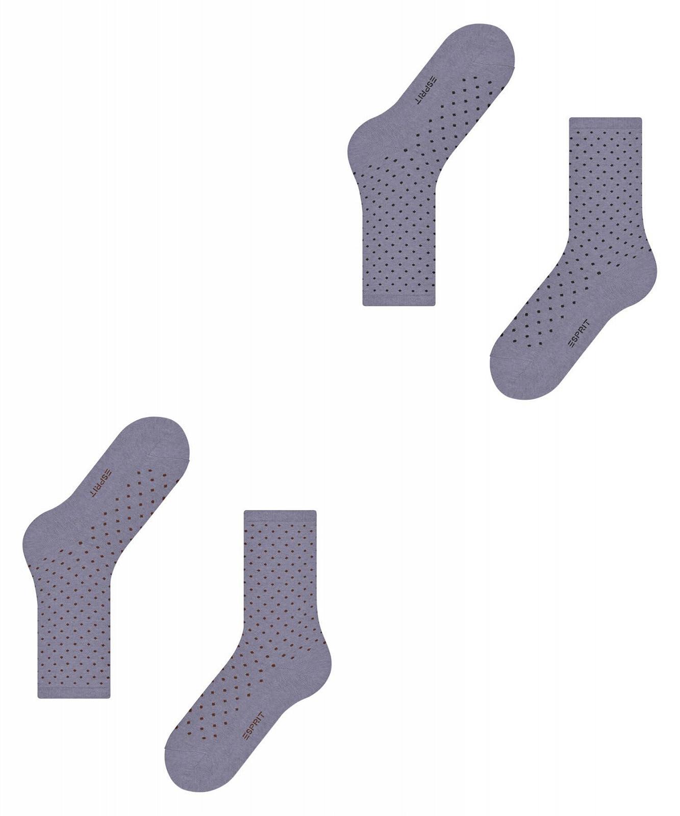 Носки ESPRIT Fine Dot 2-Pack Женские носки из органического хлопка с усилением, в горошек, 2 пары, фото №5