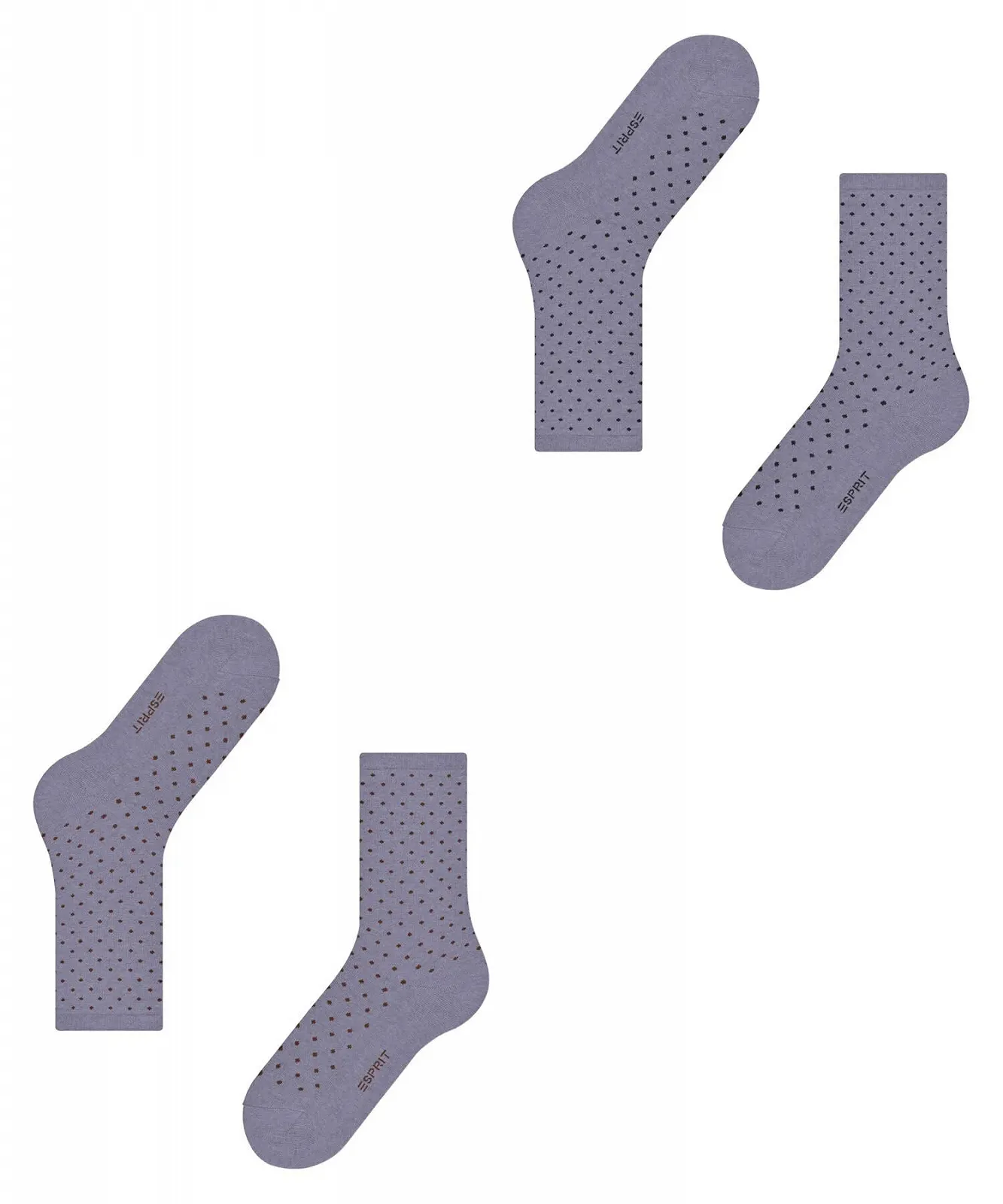 Носки ESPRIT Fine Dot 2-Pack Женские носки из органического хлопка с усилением, в горошек, 2 пары, фото №5