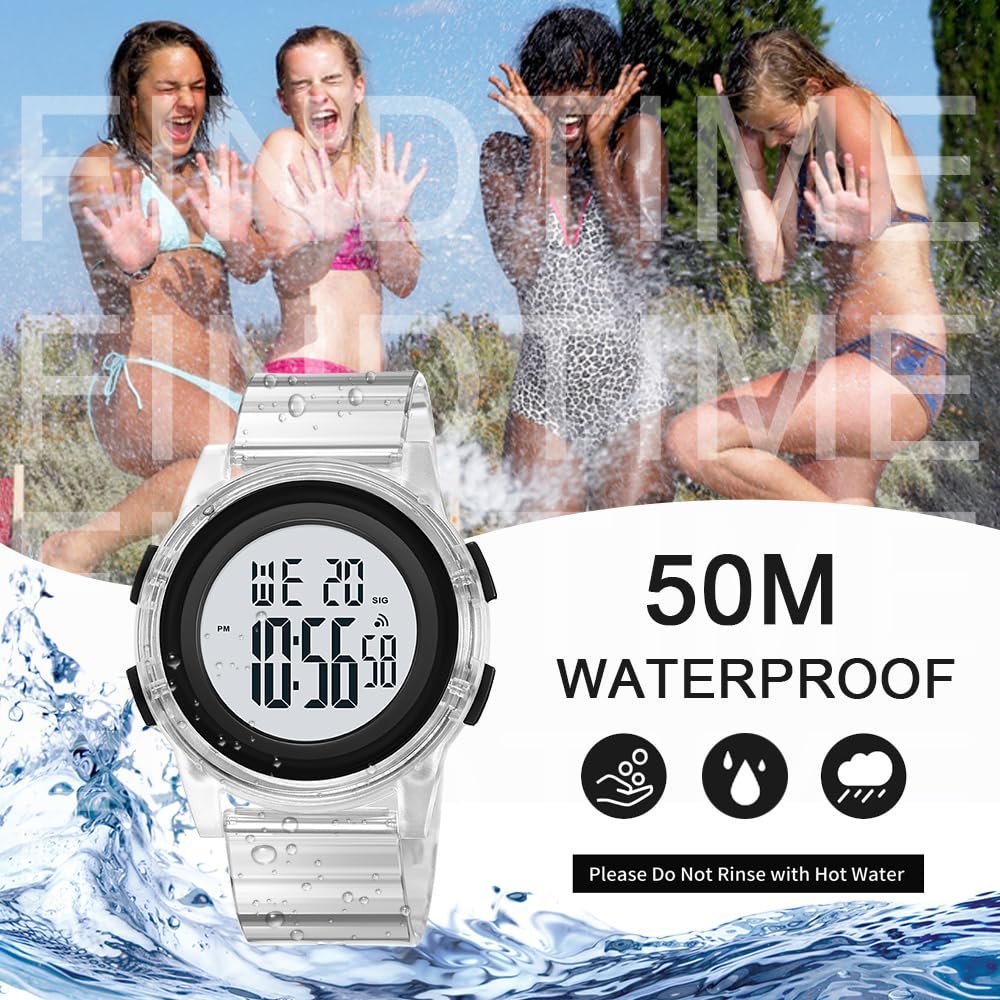 Цифровий годинник Findtime Жіночий Спортивний Водонепроникний, фото №2