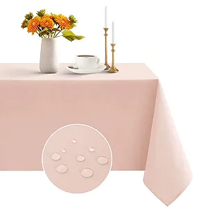 Скатертина Romanstile 100 x 140 см прямокутна водовідштовхувальна рожева - Фото 1