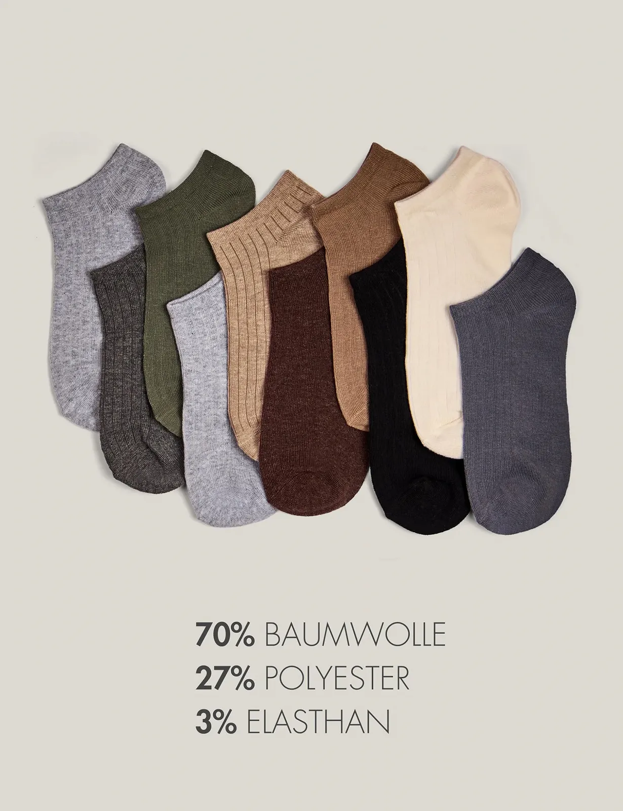 Носки женские Basic Treasure, спортивные, низкие, 10 пар, фото №7