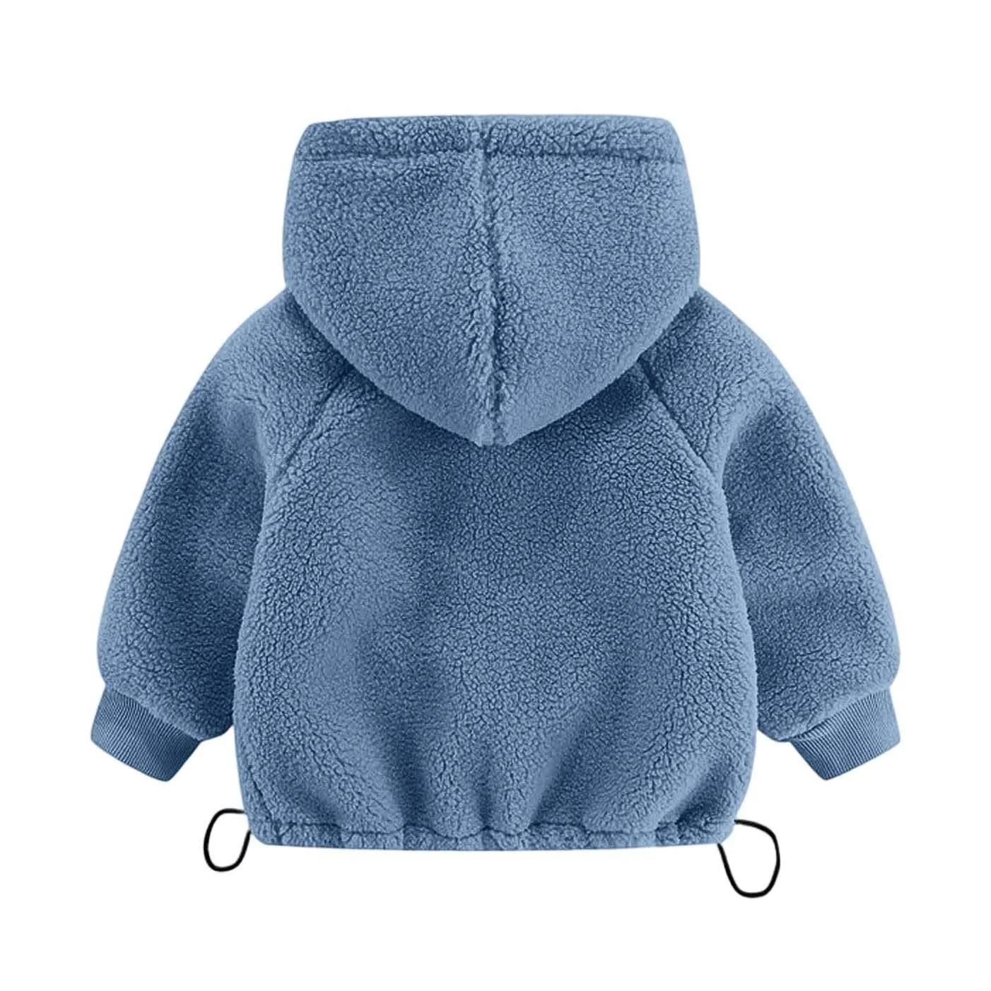 Флисовая куртка Generisch Детская для девочек и мальчиков, флисовая куртка с капюшоном, однотонная с подкладкой и капюшоном, приятная теплая куртка с карманом, милая теплая толстая куртка для улицы, фото №4