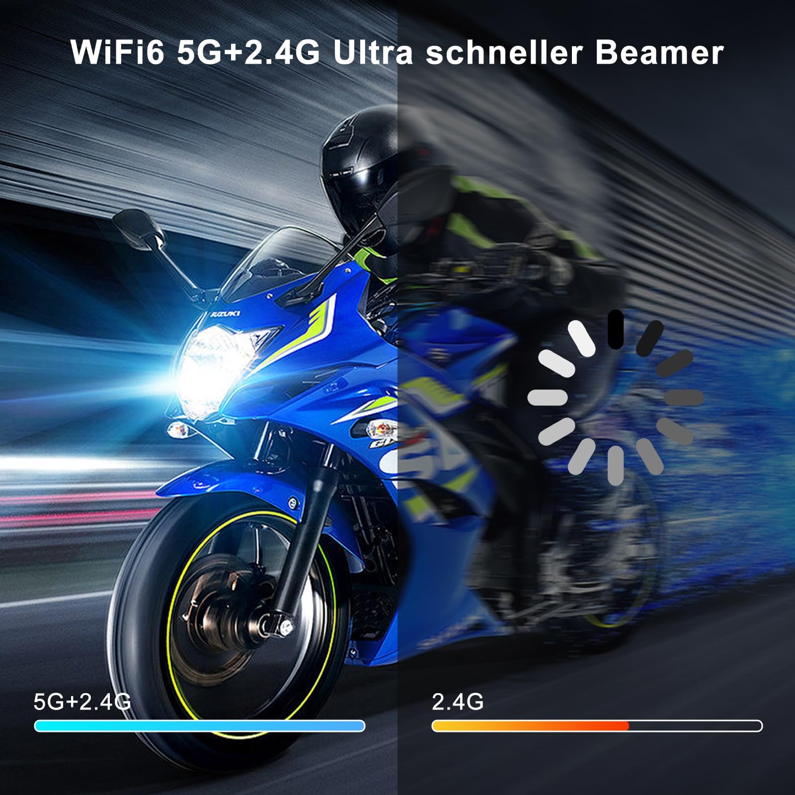 Мини-проектор Salange с поддержкой 4K, WiFi 6 BT5.2, Android OS 11.0, поворот на 180, фото №2