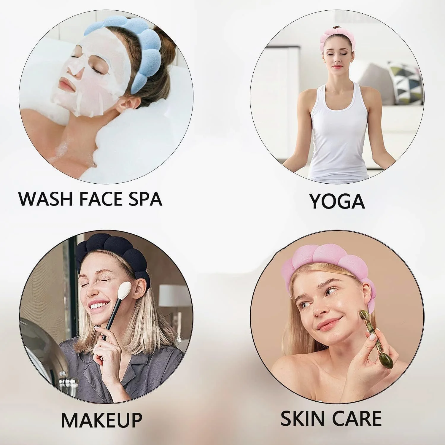 Обруч для волос Голубой (Набор из 4 шт), фото №7