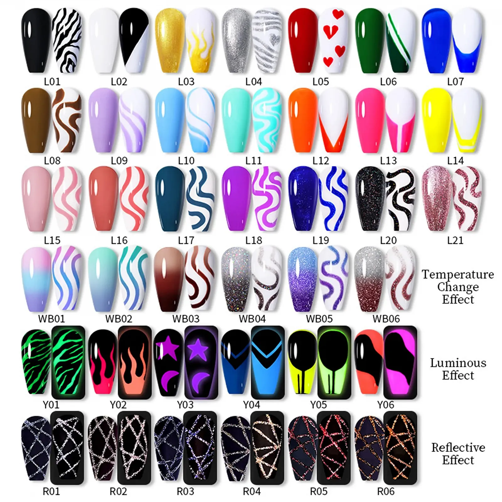 Гель-лак Металлик 6 цветов: черный, белый, золото, серебро, розовый, фото №6