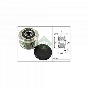 Шків генератора з обгінною муфтою Schaeffler INA 535 0160 10 для CITROËN FIAT FORD PEUGEOT - Фото 1