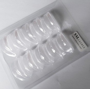Силиконовые подушечки XXL Lashes с практическими направляющими канавками для лифтинга ресниц, 10 штук, S, M и L, запасной комплект, фото №4