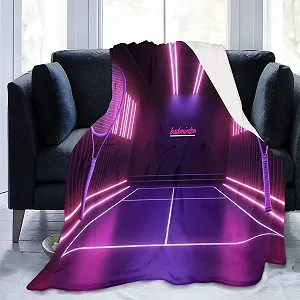 Покривало Фланель М'яка, Простота Неон Стадіон, 200 x 200 см, Фіолетовий synthetic.ua - Фото 1