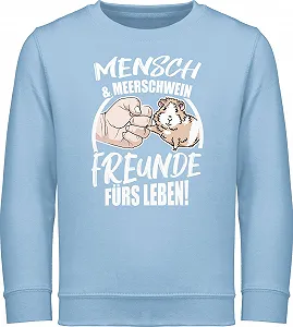 Свитшот Shirtracer Друзья навсегда: человек и морская свинка - детский свитшот для мальчиков и девочек - Фото 1