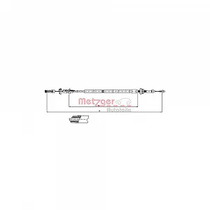 Трос газа METZGER 10.0904 для VW VAG - Фото 1