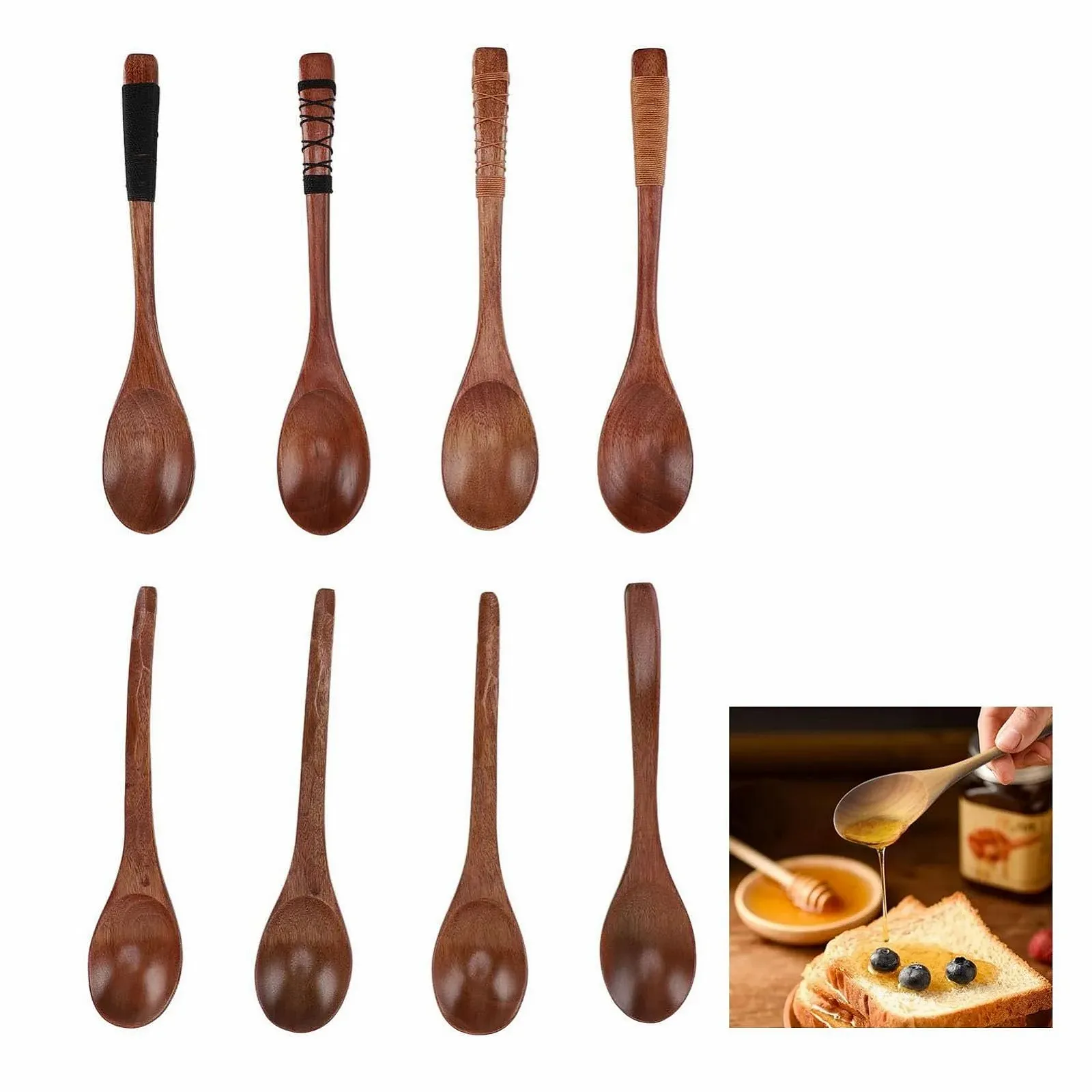 Ложка Дерев'яна Набір Колір дерева, фото №7