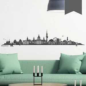 Наклейка на стіну Wandkings Hannover Skyline 100 x 20 см - Фото 1