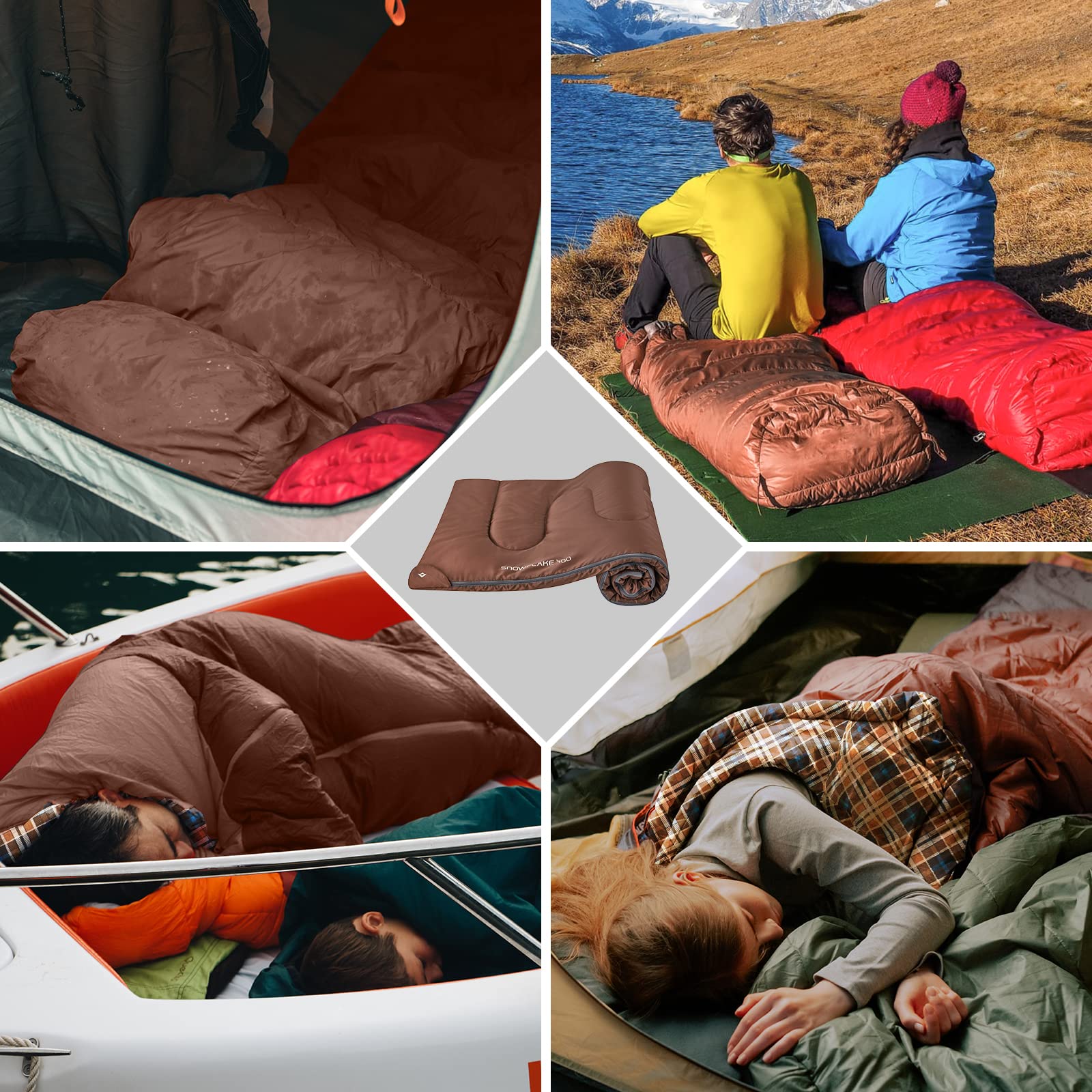 Спальный мешок KingCamp Snowflake 400 XL Cotton -15, фото №5