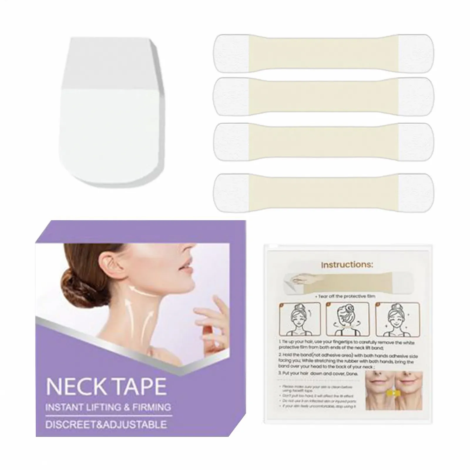 Наклейки для шеи Invisible Lift для похудения, дышащий дизайн, фото №9