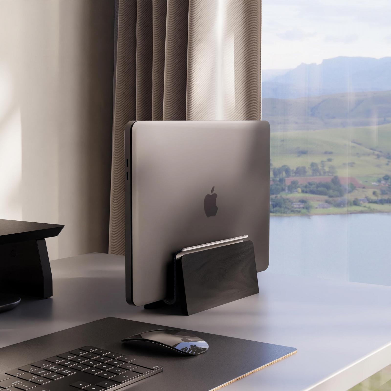 Подставка Вертикальная Raico Macbook Док-станция Walnut Черное дерево, одинарный слот, фото №2