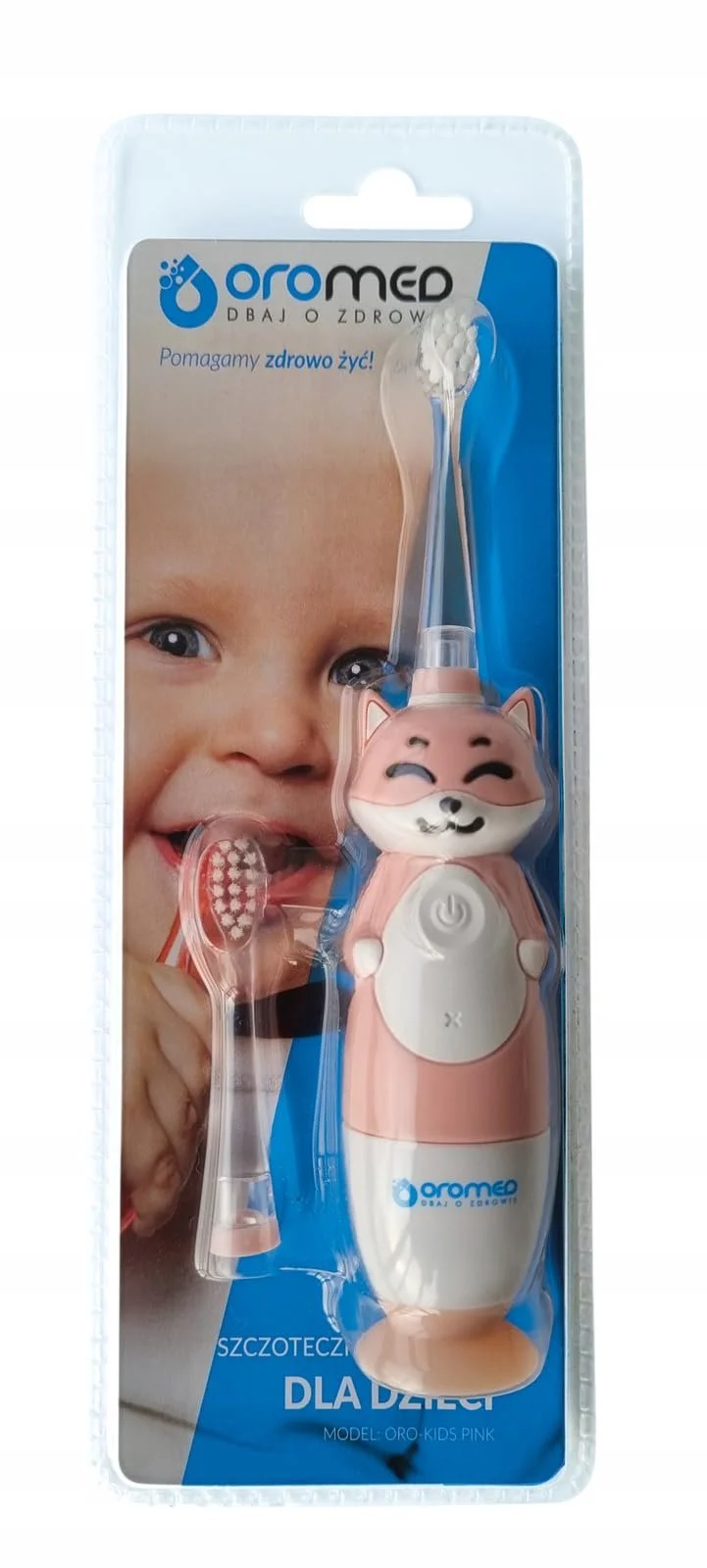 Звуковая зубная щетка Oromed ORO-KIDS для детей 0-3 года 16 000 пульсаций IPX7 розовая, фото №3