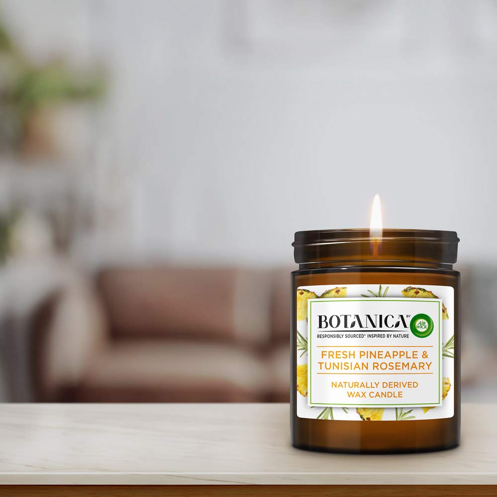 Свеча Botanica by Air Wick Fresh Pineapple & Tunisian Rosemary 205 г (упаковка из 2 шт.), фото №7 Свеча Botanica by Air Wick Fresh Pineapple & Tunisian Rosemary 205 г (упаковка из 2 шт.), фото №7