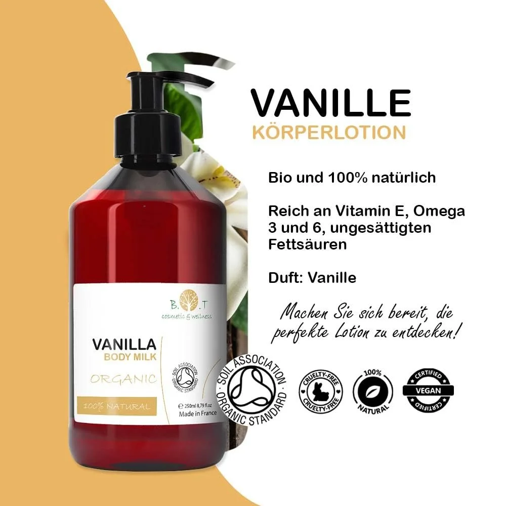 Молочко для тіла Organic 250 мл Зволожуючий захист з ароматом органічної ванілі, фото №4 Молочко для тіла Organic 250 мл Зволожуючий захист з ароматом органічної ванілі, фото №4