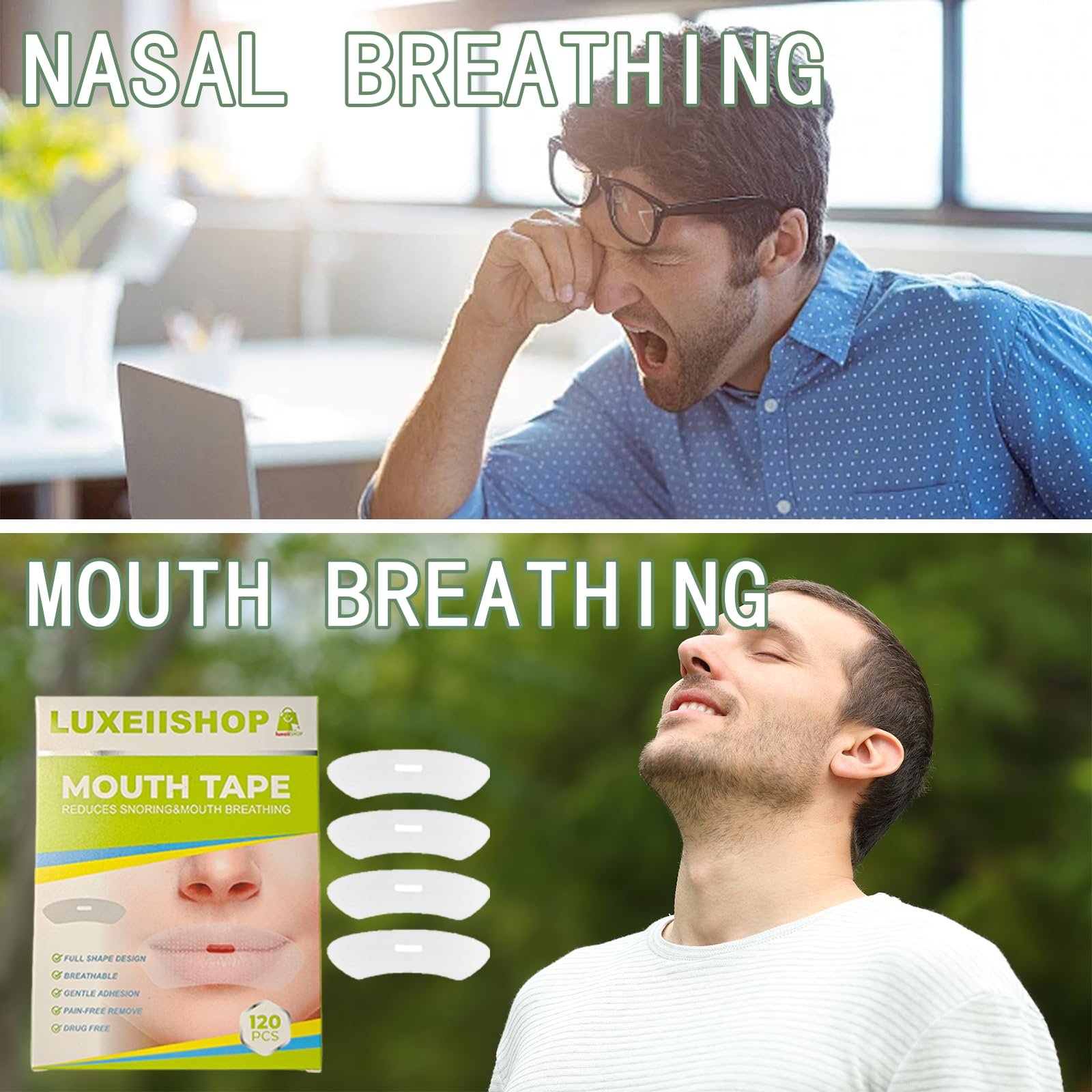 Полоска для рта AYNKH 120 шт для сна, устройство против храпа, фото №6