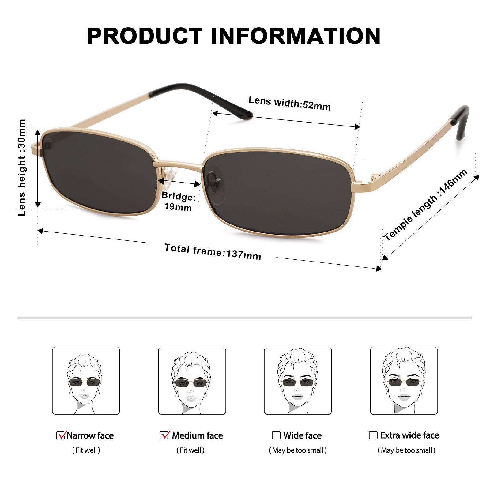 Сонцезахисні окуляри SOJOS Прямокутні SJ1187 Ретро Тонкі 70-х 80-х Вінтажні Трендові Маленькі UV400, фото №4