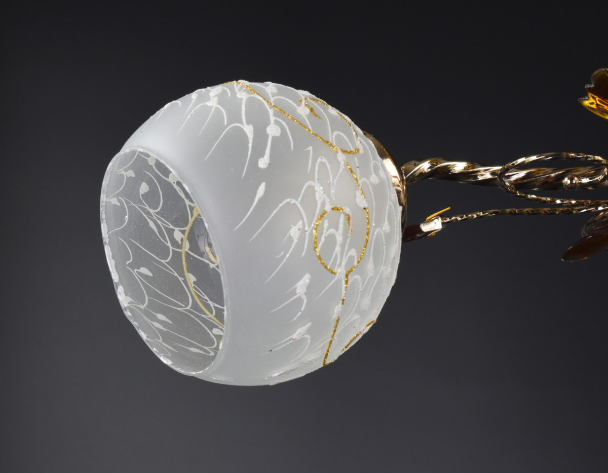 Люстра потолочная на 2 лампочки 4106/2-brown Коричневый 22х27х47 см, фото №3