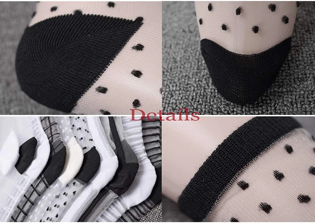 Прозорі шкарпетки Жіночі Мереживні Вишивка Кристал Мода 10 пар, фото №3 Прозорі шкарпетки Жіночі Мереживні Вишивка Кристал Мода 10 пар, фото №3