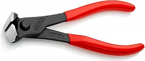 Клещи торцевые KNIPEX 68 01 160 с пластиковым покрытием, черные, атрaментированные, 160 мм synthetic.ua - Фото 1