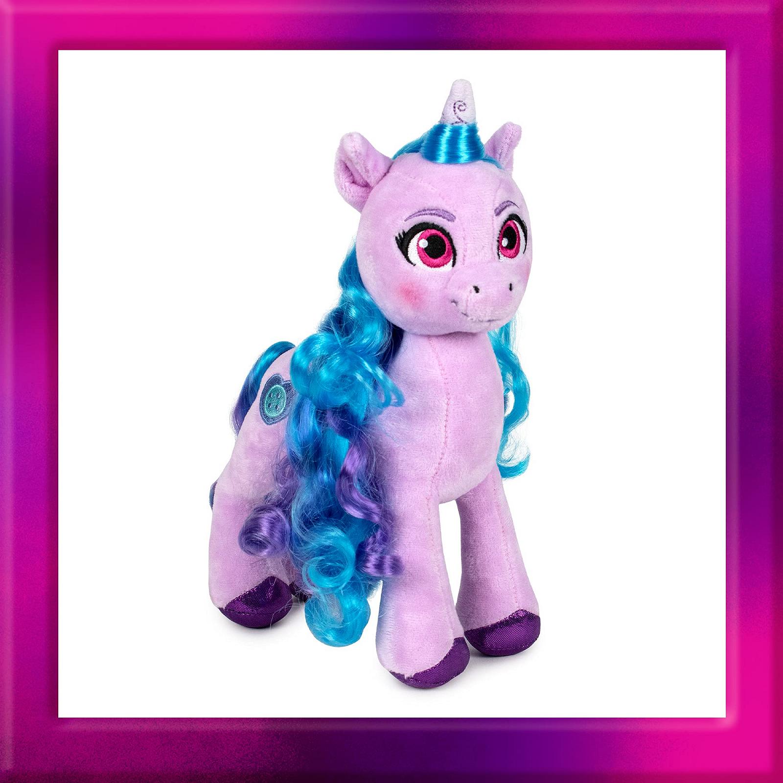 Іграшка Famosa Softies Izzy Moonbow Plush My Little Pony A Generation Рожева із блакитним волоссям та рожевими очима 25 см, фото №3