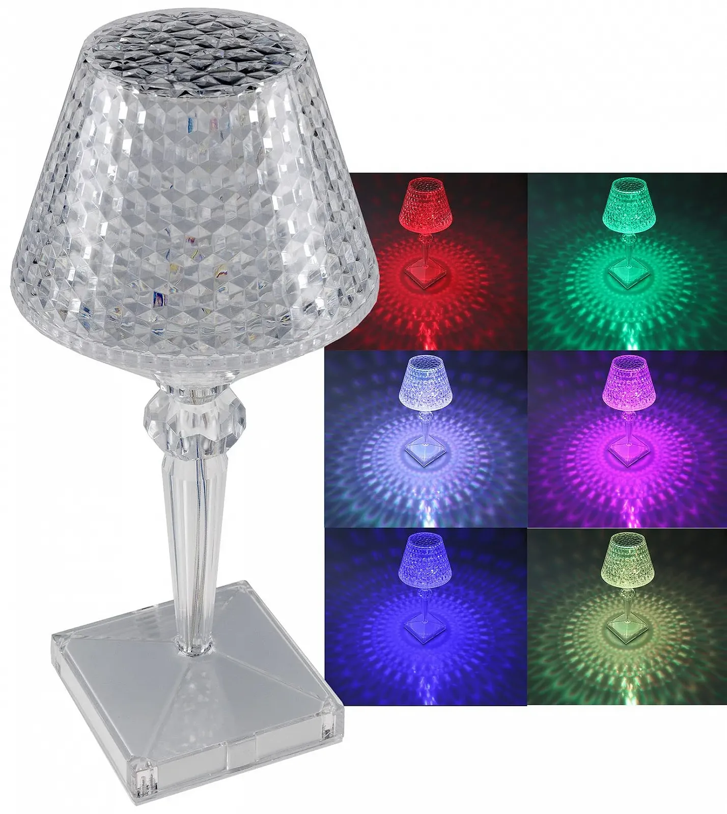 Настольная лампа ChiliTec 26 см Аккумуляторная LED Сенсорная RGB USB, фото №1