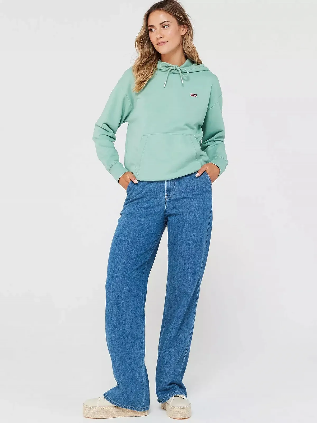 Женские худи LEVIS STANDARD HOODIE Granite Green - XXS, фото №2